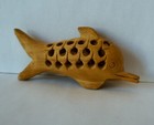 Hobo Art Wooden Fish Rattle Hand Carved Unfinished Folk Unbranded Americana Art