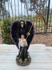 Santa Muerte   Jesus Malverde Color Black Size 12 x7    Holy Death Statue