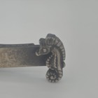 Vintage Seahorse Tie Clip Bar Silver Tone Novelty Figural 1960s Mens