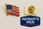 American Flag Lapel Pin 3 4  Waving Usa Patriotic Enamel Gold Tone Nwot