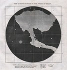 1809 Astronomy Map Luminous Star Cluster In The Sword Of Orion Telescope Antique