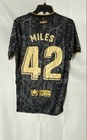 Nike Men s Fc Barcelona Spotify Soccer Jersey Black Gold Miles 42 Nwt Size M