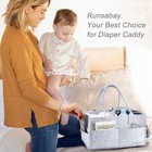 Baby Diaper Caddy Organizer  Portable Baby Essentials Storage Basket Bin