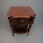 Vintage Federal Mahogany Bow Front Nightstand Side Table End Bedside Made In Usa