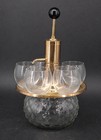 Vintage Park Sherman Merry-go-round Revolving Liquor Pump Decanter Set   Brass  
