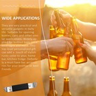 3 Pack Magnetic Bottle Openers Stainless Steel Flat Opener  Black