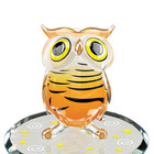 Orange Owl Figurine Handcrafted Miniature Animal Gift For Owl Lovers