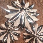 Sarah Coventry Signed White Enamel Flower Brooch   Earrings Set Silver Tone