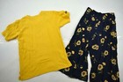 Vintage Bechamel Casual Sunflower 2 Piece Outfit Yellow Shirt   Printed Pants S