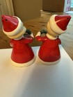 Vintage Japan Ceramic Christmas Noel Girls Salt And Pepper Shakers