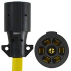 Conntek 7-way Blade To 4 5 Flat Trailer Coiled Cord 4ft Yellow