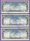 2007 Adt  5 Princess Aurora Disney Dollars All 3 A00132359 D00023159 T00017059