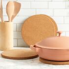 4 Pack Circle Cork Pads Round Non-slip Oven Trivet Hot Pan Placemats Holder 9 