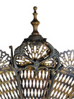 Vintage Brass Peacock Fireplace Fan Screen Hollywood Regency Decor 1900s Repair