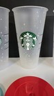Starbucks Venti Set Of 5 Reusable Cold Cups Frosted Confetti W  Lids Nwot