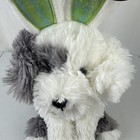 2024 Fao Schwarz Plush Dog With Detachable Bunny Ears 15  New Gray And White Nwt