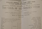 1911 Enrico Caruso  Destinn Metropolitan Opera Program Puccini Girl Golden West 