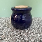 Vintage Mall Money Cork Stopper Glazed Ceramic Jar Bank