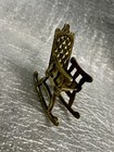 Miniature Dollhouse Rocking Chair  Solid Brass Metal  1 12 Scale  Single Chair
