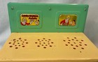 Vtg 1930s Little Orphan Annie Child s Toy Stove Green   Yellow Tin Litho Metal