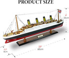 Rms Titanic Wood Cruise Boat Wooden Ship Model 23  60cm Display Decoration Detai