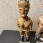 Two African Ewe Carved Wood Dolls Ghana