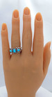 New Carolyn Pollack Sterling Silver Sleeping Beauty Turquoise Ring Size 8