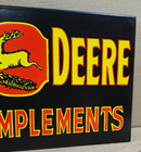 John Deere Farm Implements Porcelain Enamel Sign 18 X 10 Inches 2 Sides