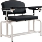 Phlebotomy Blood Draw Chair 31 5  Black Dual Padded Flip Arms
