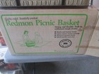 Nos New 1980 s Redmon Picnic Basket 20  X 11  Vintage Classic   661 Rare Travel