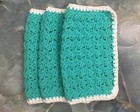 Set Of 3 Handmade Crochet Cotton Dishcloths - Eco-friendly 10 x7 5  Washcloths