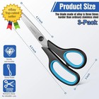 3 Pack 8 Scissors Stainless Steel Craft Scissors All Purpose Heavy Duty Sciss