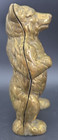 Vintage Old Brass Standing Bear  Piggy Bank 6  Tall