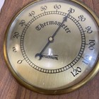 Vintage Verichron Usa Thermometer With Eagle Mcm Works Glass Wood Wall Decor