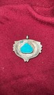 Antique Tibetan Silver Pendant  Auspicious Twin Fish Carved Design  6cm X 4cm