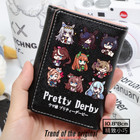 Umamusume Anime Black white Cute Pu Leather Purse Short Wallet Gift
