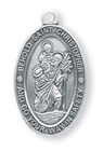 Sterling Silver Saint Christopher Travelers Pendant Medal Necklace Chain   Box