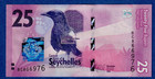 Seychelles 25 Rupees 2016 P-48 Unc Banknote - Magpie Robin   Blue Pigeon