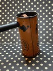 Vintage Halloween Noisemaker Witch On Silver Moon Ratchet Rare