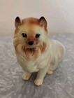 2 Vtg Brinn   s Bisque Hand Painted Pomeranian Dog Figurines Japan 