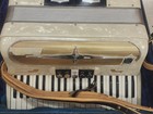 Vintage Palmer And Hughes Pearl Accordion With Felt Lined Case And Original Book