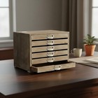 Multi-drawer Storage Box Vintage Rustic Wooden Organizer Easy To Organize