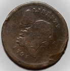 1795 Liberty Cap Half Cent C-1  Lettered Edge - Damaged - Us 1 2c Copper Coin