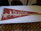 Vintage 1940 s Brooklyn Dodgers Old Script Batter catcher Felt Pennant--rare