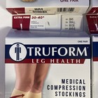 Lot Of 4 Pairs Truform Pr 30-40mmhg Below The Knee Ct Beige Small New In Box