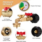 1lb To 20lb Tank Propane Refill Adapter Kit With Gauge And On-off Control Valve