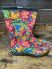Sloggers Pink Floral Rain And Garden Waterproof Boots