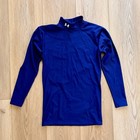 Under Armour Blue Coldgear Mock Neck Long Sleeve Compression Shirt