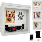 Pet Ashes Urn Box W  Photo Display Paw Print Kit Memorial Tribute Storage New