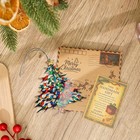 Stained Glass Christmas Tree Ornament With Birds     Hummingbird Xmas Decor